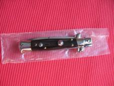 Vintage ITALY INOX 7" Black HORN Bayonet BLADE ITALIAN STILETTO Knife