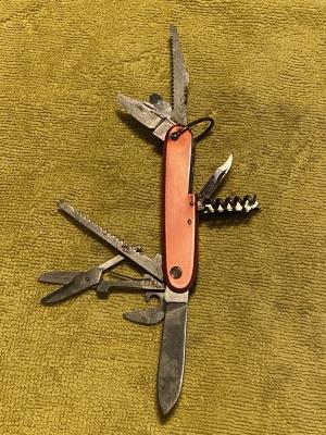 Vintage 1970s80s Japanese Camper Knife 11 Tools Stainless Steel Japan 5