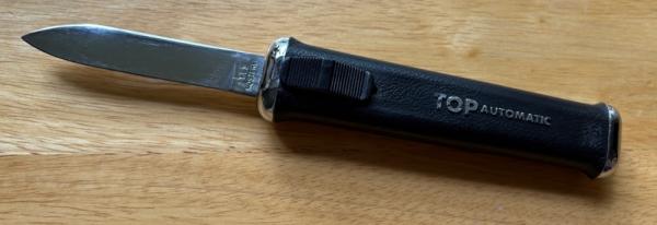Ferdinand Everts & Son (FES) Top Automatic Out The Front (OTF) Switchblade Knife, Unused Ferdinand Everts & Son (FES) Top Automatic Out The Front (OTF) Switchblade Knife, Unused