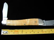 Titusville Cutlery Golden Maple Burl Wood Rooster Comb Farmer Knife Rare 1 of 10 COA USA Made 2025