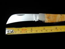 Titusville Cutlery Golden Maple Burl Wood Rooster Comb Farmer Knife Rare 1 of 10 COA USA Made 2025