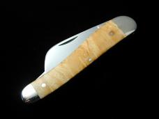 Titusville Cutlery Golden Maple Burl Wood Rooster Comb Farmer Knife Rare 1 of 10 COA USA Made 2025