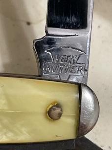K-19 Keen  Kutter pen cracked ice celluloid with file 