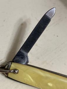 K-19 Keen  Kutter pen cracked ice celluloid with file 