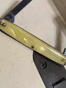 K-19 Keen  Kutter pen cracked ice celluloid with file 