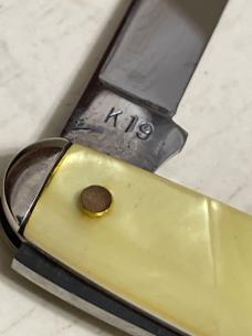 K-19 Keen  Kutter pen cracked ice celluloid with file 