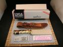 SCHRADE UNCLE HENRY 153UH GOLDEN SPIKE U.S.A. VINT. NIB FIXED BLADE 1095 CARBON STEEL KNIFE & SHEATH