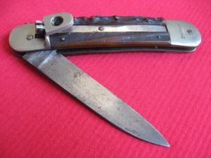 Vintage Older BONSA German Stag Leverlock Switchblade Knife