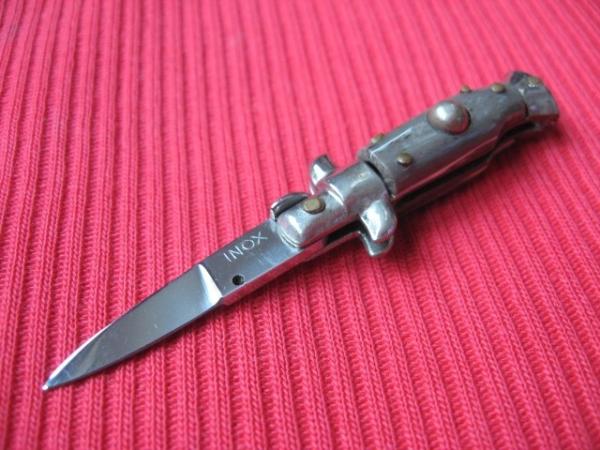 Unique Vintage Italian Mini Keychain Picklock STILETTO Switchblade Knife.