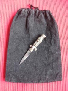 Unique Vintage Italian Mini Keychain Picklock STILETTO Switchblade Knife.
