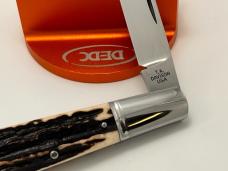 TODD T.A. DAVISON STAG HANDLE BARLOW SPEAR POINT BLADE A2 STEEL KNIFE