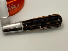 TODD T.A. DAVISON STAG HANDLE BARLOW SPEAR POINT BLADE A2 STEEL KNIFE