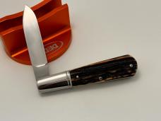 TODD T.A. DAVISON STAG HANDLE BARLOW SPEAR POINT BLADE A2 STEEL KNIFE