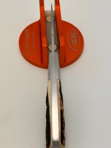 TODD T.A. DAVISON STAG HANDLE BARLOW SPEAR POINT BLADE A2 STEEL KNIFE