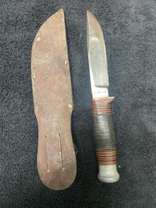 Vintage 1940'S WWII Wade & Butcher Fighting Knife w/ Original Sheath – 9 1/4"