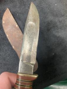 Vintage 1940'S WWII Wade & Butcher Fighting Knife w/ Original Sheath – 9 1/4"