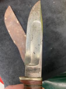 Vintage 1940'S WWII Wade & Butcher Fighting Knife w/ Original Sheath – 9 1/4"