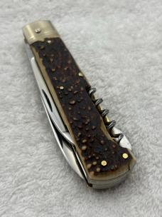 Puma Vintage Antique Cork Screw And 2 Blade Lockback Sportsman Knife (#75)