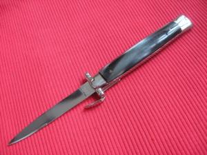 Vintage Italian Unique Horn Trap Door OTF Switchblade Knife 