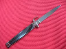 Vintage Italian Unique Horn Trap Door OTF Switchblade Knife 