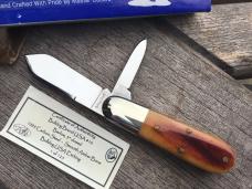 Great Eastern Cutlery 2009 Bulldog Brand SFO Pattern 25 Smooth Amber Bone Serial #87