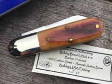 Great Eastern Cutlery 2009 Bulldog Brand SFO Pattern 25 Smooth Amber Bone Serial #87
