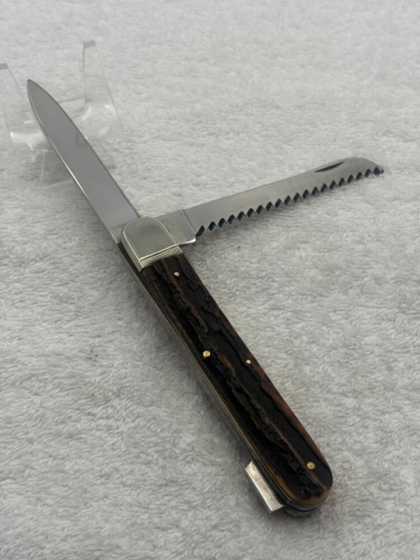 Ed Wusthof Vintage 2 Blade Sportsman Field / Hunting Knife Made In Germany (#103) Ed Wusthof Vintage 2 Blade Sportsman Field / Hunting Knife Made In Germany (#103)
