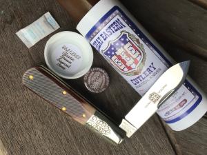 Great Eastern Cutlery 862125SS Boomtown Barlow Stainless Steel Classic Brown Sawcut Bone