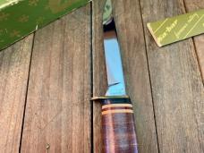 Kabar Fixed Blade Fish and Foul Hunting Knife Stacked Leather Nice D.O. 