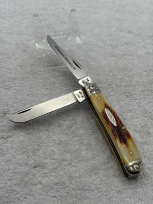 Case XX 1979 1 Dot 5207SP SSP 2 Blade Mini Trapper Engraved Bolsters 109