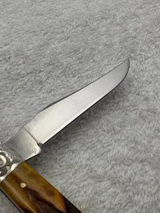Case XX 1979 1 Dot 5207SP SSP 2 Blade Mini Trapper Engraved Bolsters (#109) 
