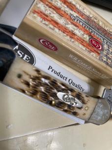 Case Canoe 62131 CV NIB 2013 carbon steel amber bone