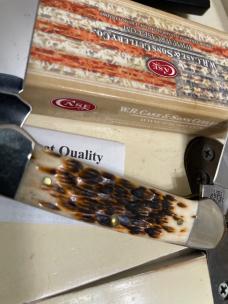 Case Canoe 62131 CV NIB 2013 carbon steel amber bone