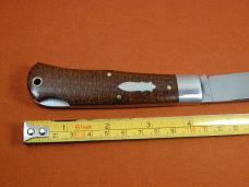 Great Eastern Cutlery GEC Smooth Brown Burlap Micarta Missouri Trader Lock Back Knife 421125LB