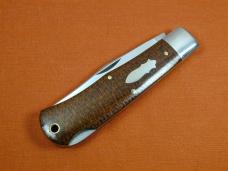 Great Eastern Cutlery GEC Smooth Brown Burlap Micarta Missouri Trader Lock Back Knife 421125LB
