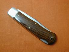 Great Eastern Cutlery GEC Smooth Brown Burlap Micarta Missouri Trader Lock Back Knife 421125LB