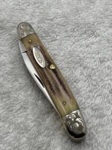 Case XX 1979 1 Dot 52027 SSP 2 Blade Stockman Pocket Knife Engraved Bolsters (#112)