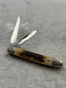 Case XX 1979 1 Dot 52027 SSP 2 Blade Stockman Pocket Knife Engraved Bolsters (#112)