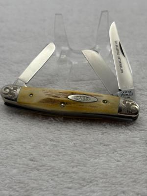 Case XX 1979 1 Dot 5318HP SSP 3 Blade Stockman Engraved Bolsters 110