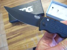 Sog Knife Auto Seattle Wa. U.S.A. Tac Ops Black Tini Micarta Safety # TO1011-BX UNUSED Orig. Box