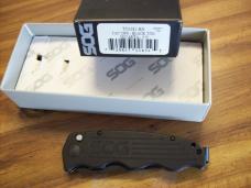 Sog Knife Auto Seattle Wa. U.S.A. Tac Ops Black Tini Micarta Safety # TO1011-BX UNUSED Orig. Box