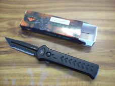 Paragon X OTF Automatic U.S.A. Tanto Fully Serrated W/Safety All Black UNUSED W/Orig. Box