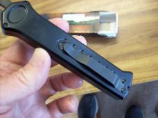 Paragon X OTF Automatic U.S.A. Tanto Fully Serrated W/Safety All Black UNUSED W/Orig. Box