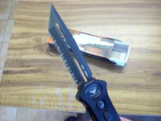 Paragon X OTF Automatic U.S.A. Tanto Fully Serrated W/Safety All Black UNUSED W/Orig. Box