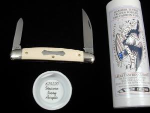 Great Eastern Cutlery GEC Smooth Unicorn Ivory Acrylic Pocket Congress Knife 620220 NIT 1 of 695 USA