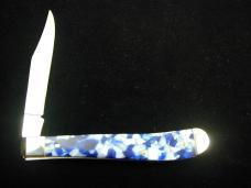 Case xx Smooth Blue Crackle Kirinite Slimline Trapper Knife 50727 USA Made in 2024 101048 SS NMIB