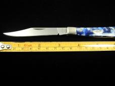 Case xx Smooth Blue Crackle Kirinite Slimline Trapper Knife 50727 USA Made in 2024 101048 SS NMIB