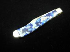 Case xx Smooth Blue Crackle Kirinite Slimline Trapper Knife 50727 USA Made in 2024 101048 SS NMIB