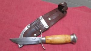 VTG MORA KJ ERIKSSON Small Fixed Blade Knife Original Leather Sheath SWEDEN