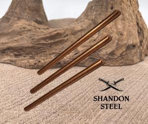 Copper Stock 3 pcs of 3/16"  x 6" Rods - Custom Knife Making Handle Pin Material